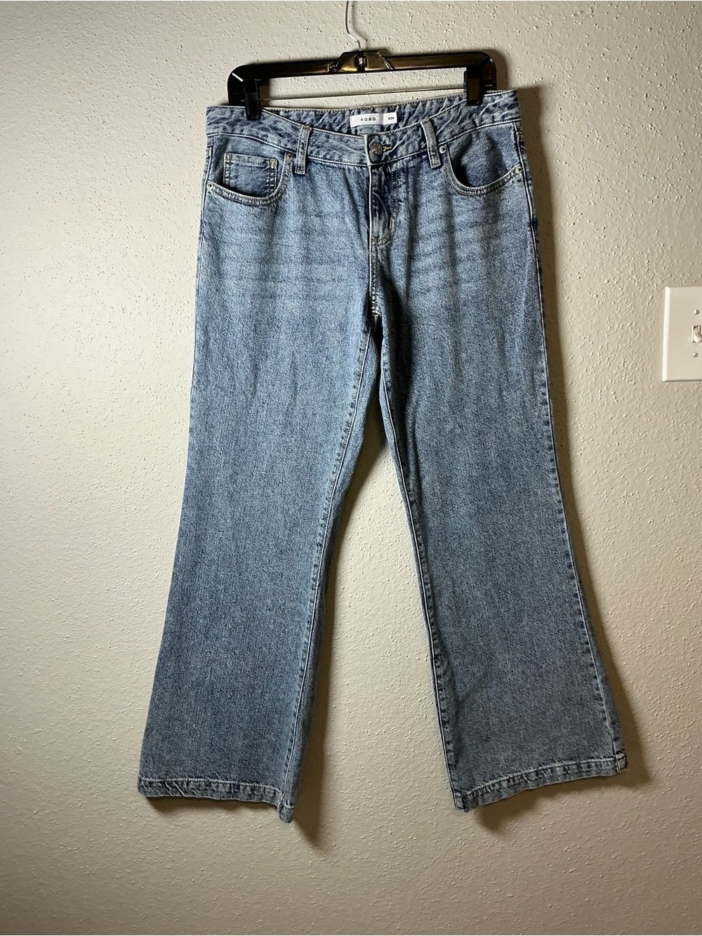 Light Blue Wide Leg Jeans - Classic Flare